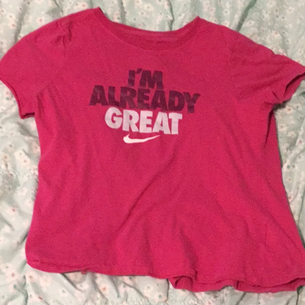 Nike pink shirt girls size XL